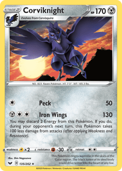 Corviknight #135 from Sword & Shield