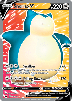 Snorlax V #197 from Sword & Shield