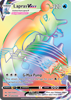 Lapras VMAX #203 from Sword & Shield