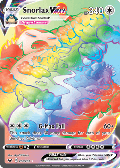 Snorlax VMAX #206 from Sword & Shield
