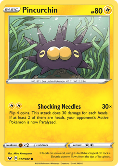 Pincurchin #77 from Sword & Shield