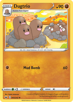 Dugtrio #93 from Sword & Shield