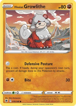 Hisuian Growlithe #70 from Astral Radiance