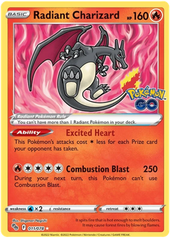 Radiant Charizard #11 from Pokémon Go