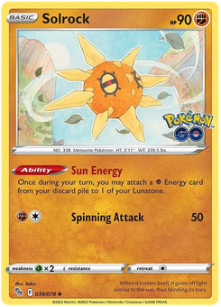 Solrock #39 from Pokémon Go