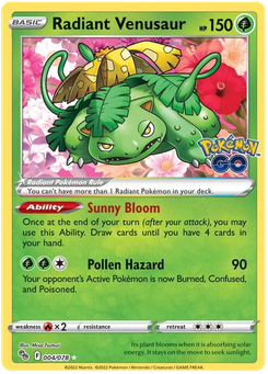 Radiant Venusaur #4 from Pokémon Go