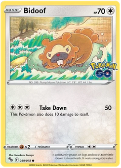 Bidoof #59 from Pokémon Go