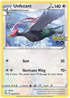 Unfezant #63 from Pokémon Go