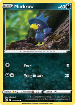 Murkrow #114 from Lost Origin