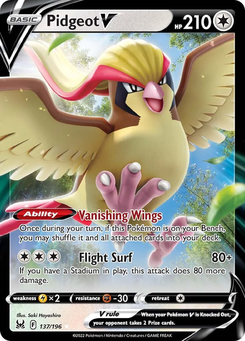 Pidgeot V #137 from Lost Origin