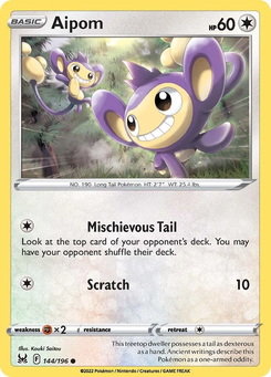 Aipom #144 from Lost Origin
