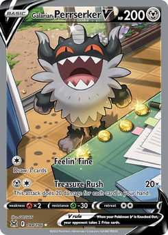 Galarian Perrserker V #184 from Lost Origin