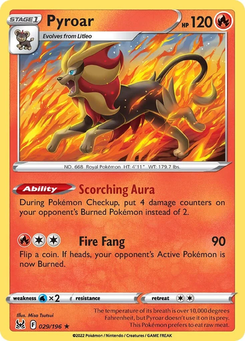 Pyroar #29 from Lost Origin