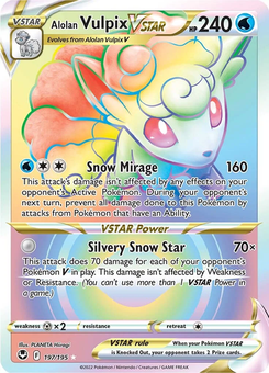 Alolan Vulpix VSTAR #197 from Silver Tempest