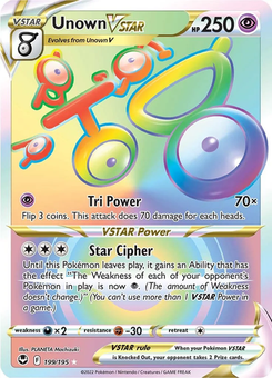 Unown VSTAR #199 from Silver Tempest