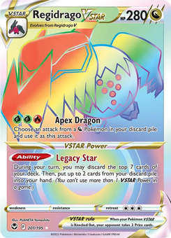 Regidrago VSTAR #201 from Silver Tempest