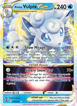 Alolan Vulpix VSTAR #34 from Silver Tempest