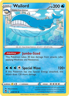 Wailord #38 from Silver Tempest