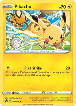 Pikachu #49 from Silver Tempest
