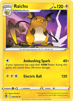 Raichu #50 from Silver Tempest