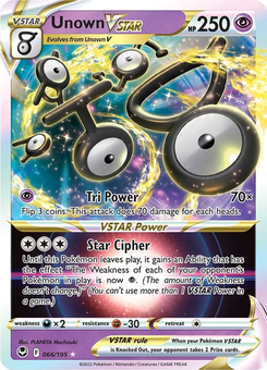 Unown VSTAR #66 from Silver Tempest