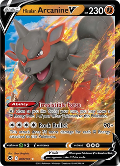 Hisuian Arcanine V #90 from Silver Tempest