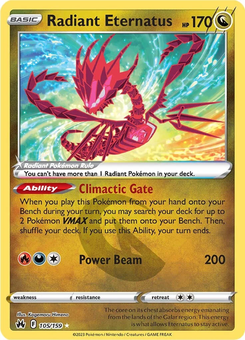 Radiant Eternatus #105 from Crown Zenith