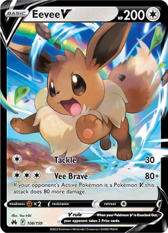 Eevee V #108 from Crown Zenith
