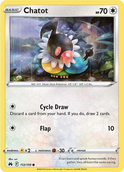 Chatot #112 from Crown Zenith