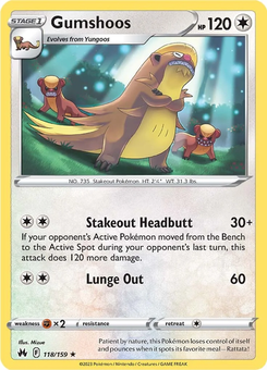 Gumshoos #118 from Crown Zenith