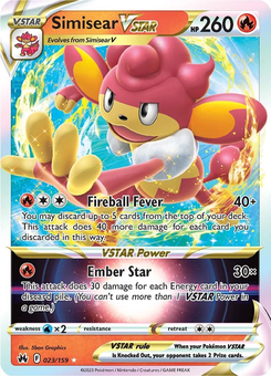 Simisear VSTAR #23 from Crown Zenith