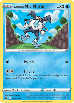 Galarian Mr. Mime #30 from Crown Zenith