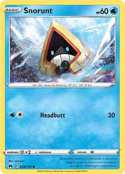 Snorunt #34 from Crown Zenith