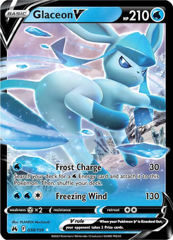 Glaceon V #38 from Crown Zenith