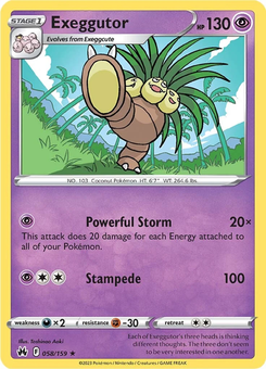 Exeggutor #58 from Crown Zenith