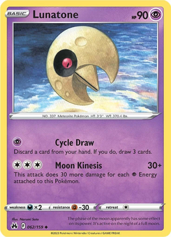 Lunatone #62 from Crown Zenith