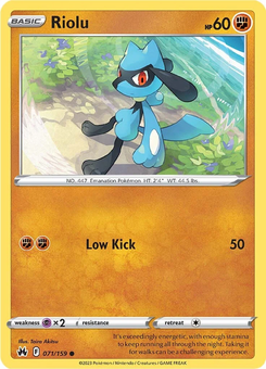 Riolu #71 from Crown Zenith