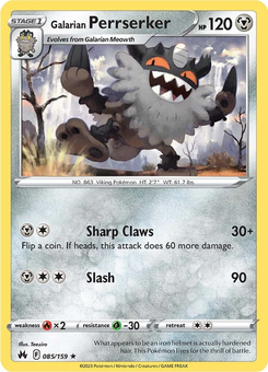 Galarian Perrserker #85 from Crown Zenith