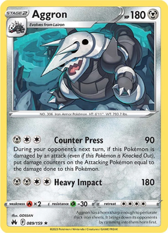 Aggron #89 from Crown Zenith
