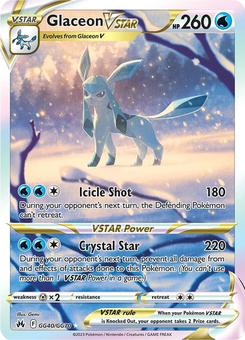 Glaceon VSTAR #GG40 from Crown Zenith