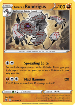 Galarian Runerigus #102 from Rebel Clash