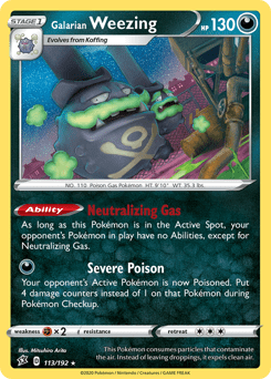 Galarian Weezing #113 from Rebel Clash