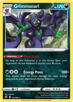Grimmsnarl #125 from Rebel Clash