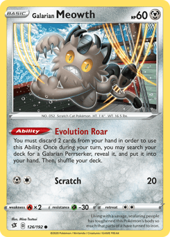 Galarian Meowth #126 from Rebel Clash