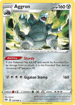 Aggron #123 from Darkness Ablaze
