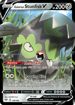 Galarian Stunfisk V #128 from Darkness Ablaze