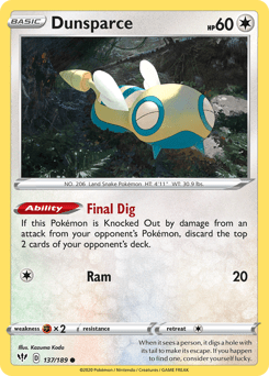 Dunsparce #137 from Darkness Ablaze