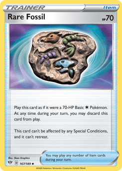 Rare Fossil #167 from Darkness Ablaze