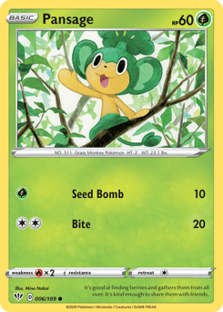 Pansage #6 from Darkness Ablaze