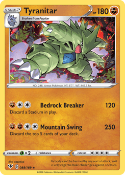 Tyranitar #88 from Darkness Ablaze